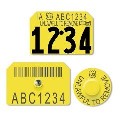 USDA Swine PIN Tags