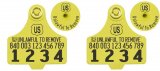 Official USDA '840' Tamper Evident Cattle Visual Matched Pair Tag Set (Destron Fearing) - Medium